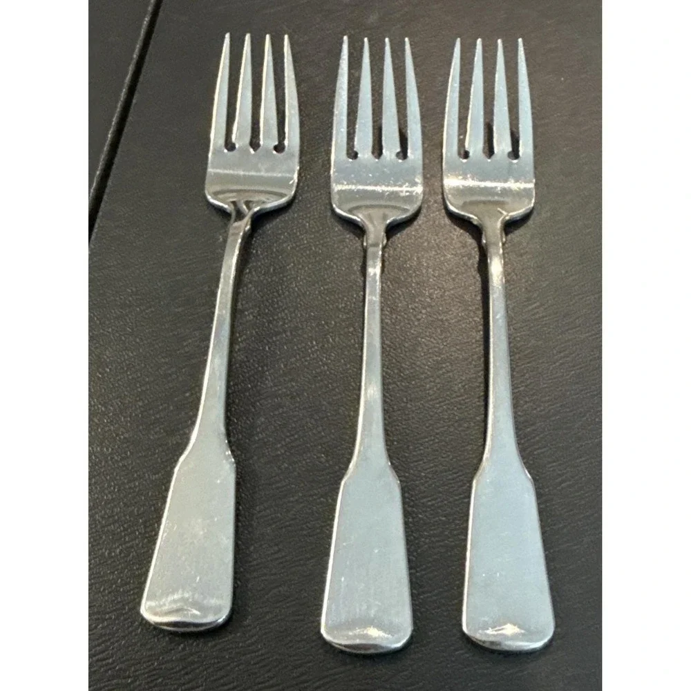 Oneida Cube Sandhurst Salad Fork Forks Stainless‎ Steel Flatware Set Of 3